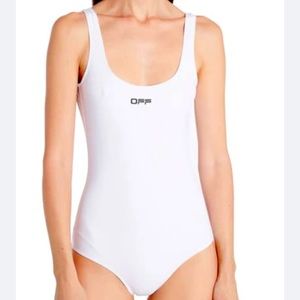 Off-White logo one piece swim